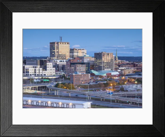 Framed Print : Canada, New Brunswick, Saint John, skyline from Fort Howe Framed Print : Canada, New Brunswick, Saint John, skyline from Fort Howe