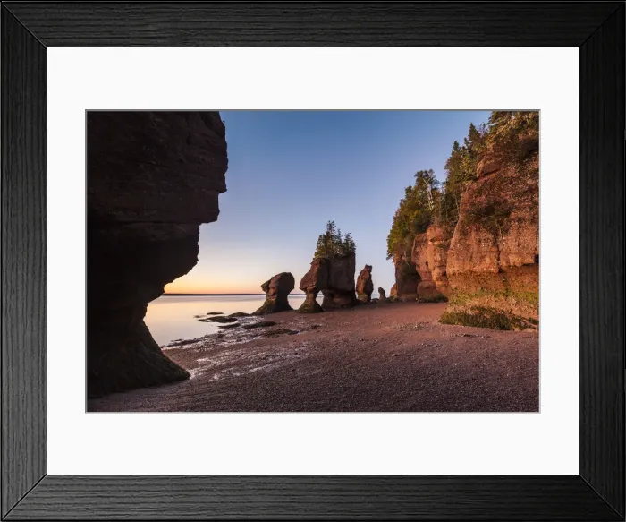 Framed Print : Canada, New Brunswick, Bay of Fundy, Hopewell Rocks, Flowerpot Rocks formed by Framed Print : Canada, New Brunswick, Bay of Fundy, Hopewell Rocks, Flowerpot Rocks formed by