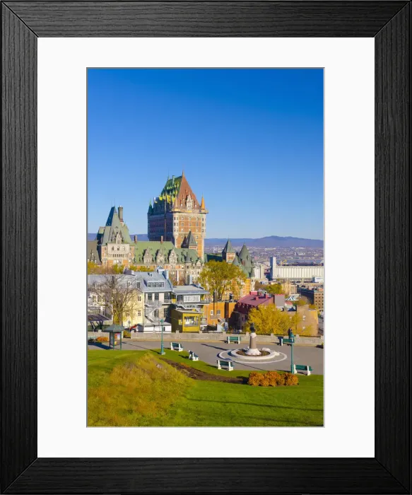 Framed Print : Canada, Quebec, Quebec City, Vieux Quebec or Old Quebec, Chateau Fontenac Framed Print : Canada, Quebec, Quebec City, Vieux Quebec or Old Quebec, Chateau Fontenac