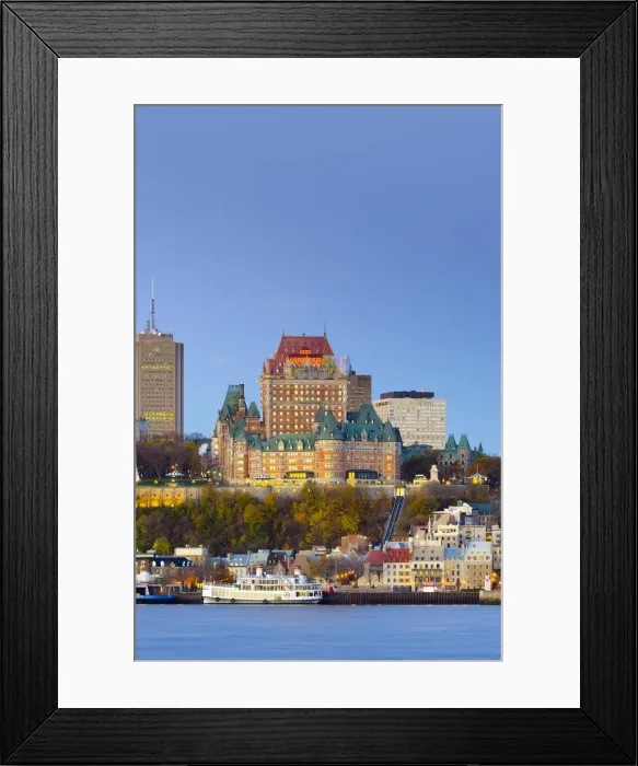 Framed Print : Canada, Quebec, Quebec City, Vieux Quebec or Old Quebec across Saint Lawrence River Framed Print : Canada, Quebec, Quebec City, Vieux Quebec or Old Quebec across Saint Lawrence River