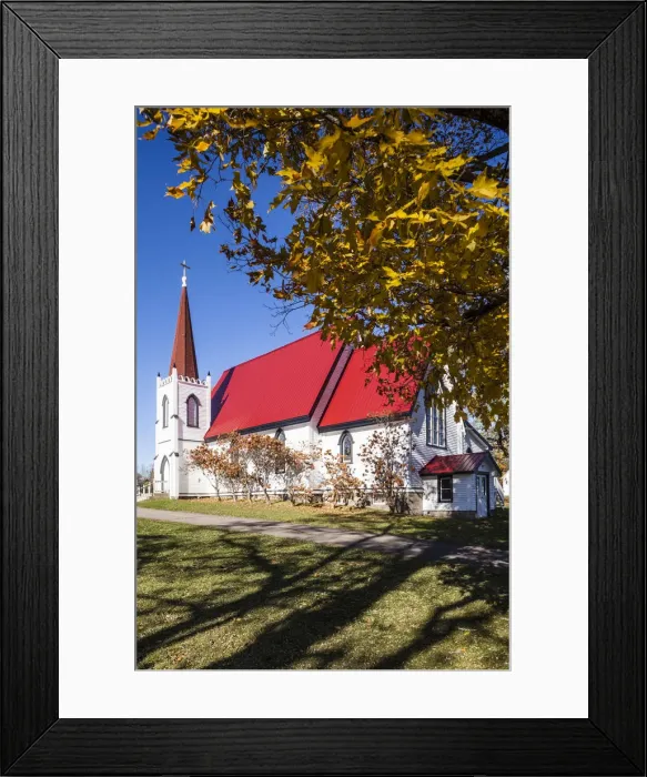 Framed Print : Canada, New Brunswick, Saint John River Valley, Gagetown, St John Anglican Church, b Framed Print : Canada, New Brunswick, Saint John River Valley, Gagetown, St John Anglican Church, b