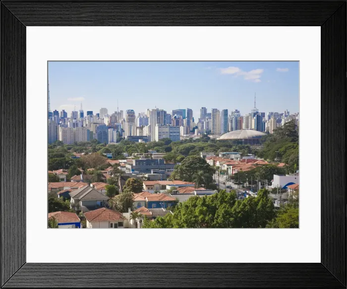 Framed Print : Brazil, Sao Paulo, Sao Paulo, View of city center from Hotel Unique Framed Print : Brazil, Sao Paulo, Sao Paulo, View of city center from Hotel Unique