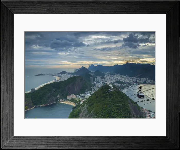 Framed Print : Copacabana beach and Rio de Janeiro from the Sugar Loaf, Brazil Framed Print : Copacabana beach and Rio de Janeiro from the Sugar Loaf, Brazil