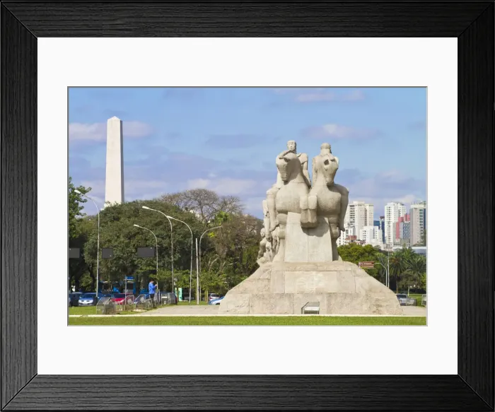 Framed Print : Brazil, Sao Paulo, Sao Paulo, Ibirapuera Park, Bandeiras Monument