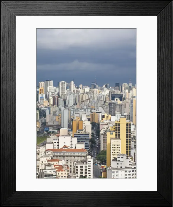 Framed Print : Brazil, Sao Paulo, Sao Paulo, View of city center from the Banespa skyscraper Framed Print : Brazil, Sao Paulo, Sao Paulo, View of city center from the Banespa skyscraper