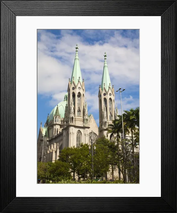 Framed Print : Brazil, Sao Paulo, Sao Paulo, Praca de Se - Cathedral Square, Se Metropolitan Cathdral Framed Print : Brazil, Sao Paulo, Sao Paulo, Praca de Se - Cathedral Square, Se Metropolitan Cathdral