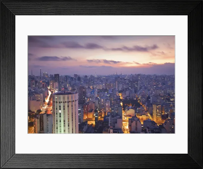 Framed Print : Brazil, Sao Paulo, Sao Paulo, View of city center from Italia Building - Edificio Italia Framed Print : Brazil, Sao Paulo, Sao Paulo, View of city center from Italia Building - Edificio Italia