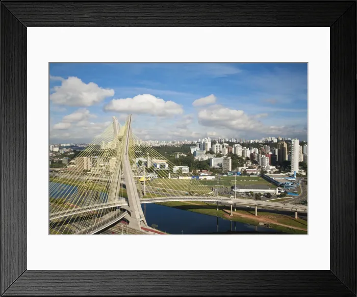 Framed Print : Brazil, Sao Paulo, Sao Paulo, Octavio Frias de Oliveira bridge - Estaiada Bridge or Framed Print : Brazil, Sao Paulo, Sao Paulo, Octavio Frias de Oliveira bridge - Estaiada Bridge or