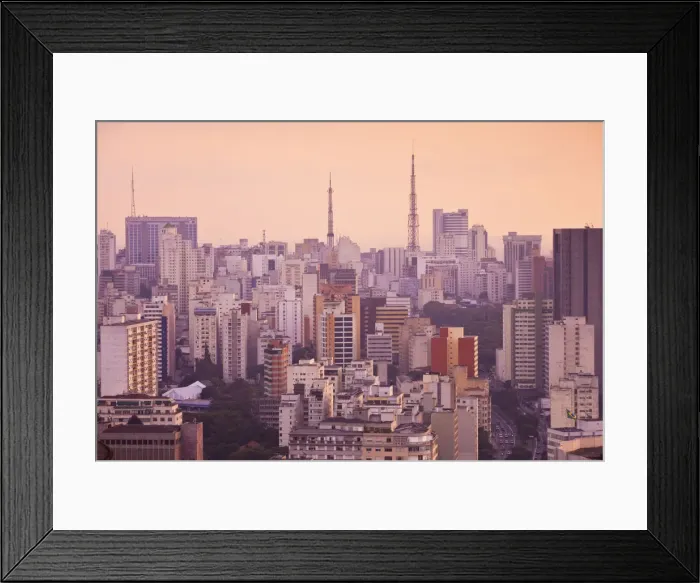 Framed Print : Brazil, Sao Paulo, Sao Paulo, View of city center from Italia Building - Edificio Italia Framed Print : Brazil, Sao Paulo, Sao Paulo, View of city center from Italia Building - Edificio Italia