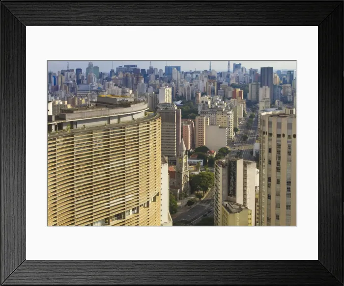 Framed Print : Brazil, Sao Paulo, Sao Paulo, View of city center from Italia Building - Edificio Italia Framed Print : Brazil, Sao Paulo, Sao Paulo, View of city center from Italia Building - Edificio Italia