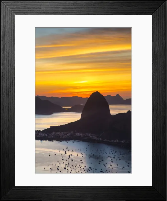 Framed Print : View over Botafogo Bay and the Sugar Loaf, Rio de Janeiro, Brazil Framed Print : View over Botafogo Bay and the Sugar Loaf, Rio de Janeiro, Brazil
