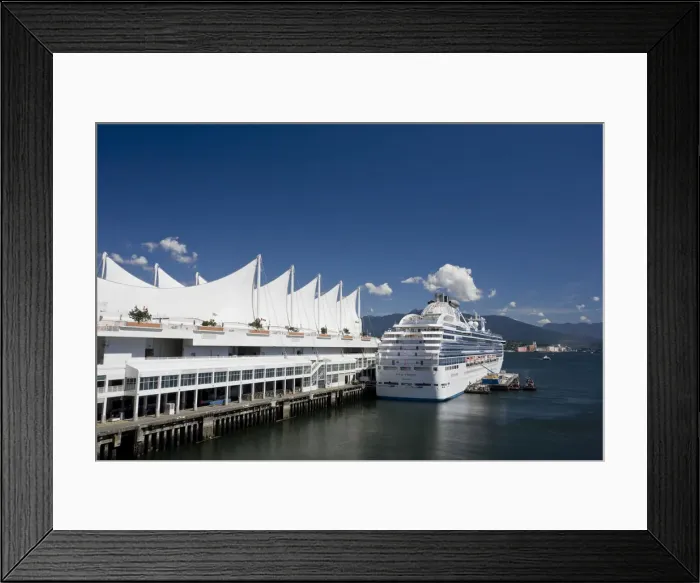 Framed Print : Canada Place Complex and Cruise Ship, Vancouver, British Columbia, Canada Framed Print : Canada Place Complex and Cruise Ship, Vancouver, British Columbia, Canada