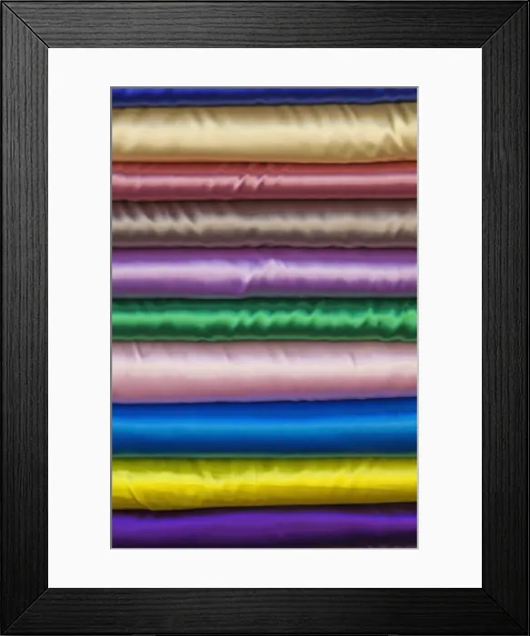 Framed Print : Myanmar (Burma), Yangon, Bogyoke Market, Cloth and Material Shop Display Framed Print : Myanmar (Burma), Yangon, Bogyoke Market, Cloth and Material Shop Display