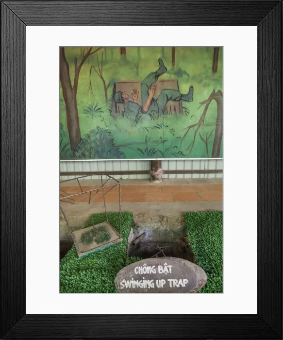 Framed Print : Vietnam, Ho Chi Minh City, Cu Chi Tunnels, Exhibit of Booby Traps Used During Framed Print : Vietnam, Ho Chi Minh City, Cu Chi Tunnels, Exhibit of Booby Traps Used During