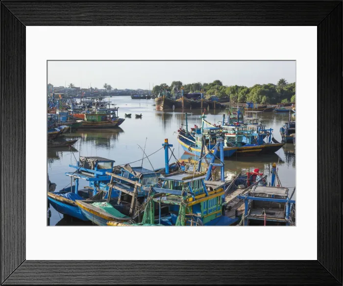Framed Print : Vietnam, Mui Ne, Fishing Boat Harbour at Phan Thiet Framed Print : Vietnam, Mui Ne, Fishing Boat Harbour at Phan Thiet