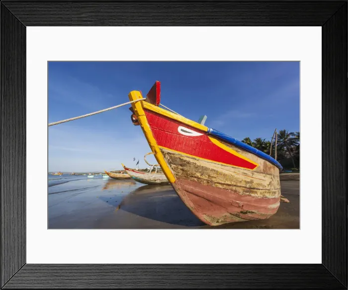 Framed Print : Vietnam, Mui Ne, Mui Ne Beach, Typical Local Fishing Boat Framed Print : Vietnam, Mui Ne, Mui Ne Beach, Typical Local Fishing Boat