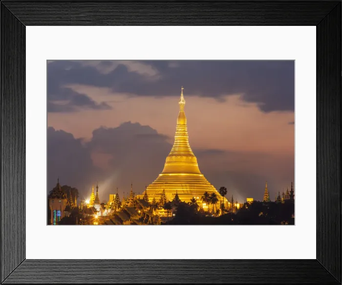 Framed Print : Myanmar (Burma), Yangon, Shwedagon Pagoda Framed Print : Myanmar (Burma), Yangon, Shwedagon Pagoda