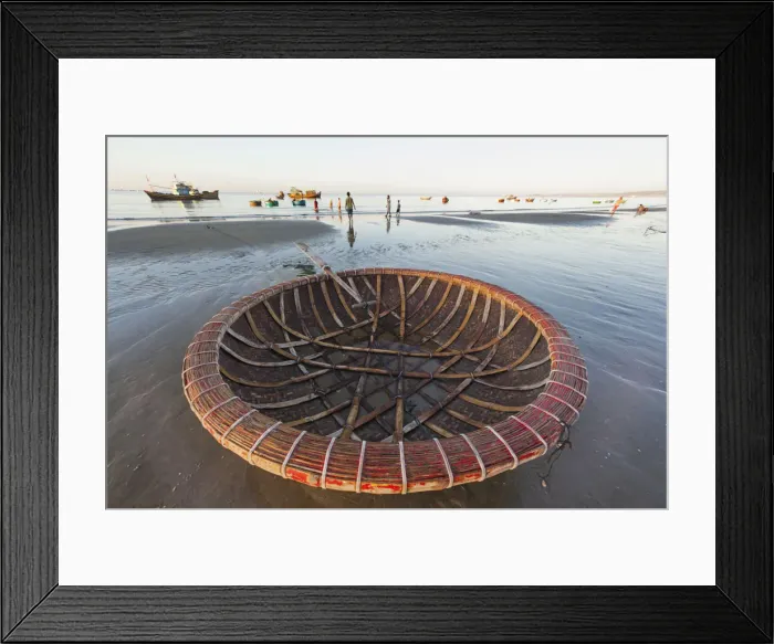Framed Print : Vietnam, Mui Ne, Mui Ne Beach, Coracle Fishing Boat Framed Print : Vietnam, Mui Ne, Mui Ne Beach, Coracle Fishing Boat