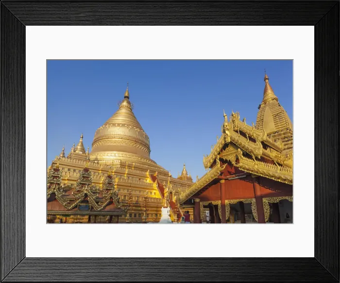 Framed Print : Myanmar (Burma), Bagan, Swhezigon Pagoda Framed Print : Myanmar (Burma), Bagan, Swhezigon Pagoda