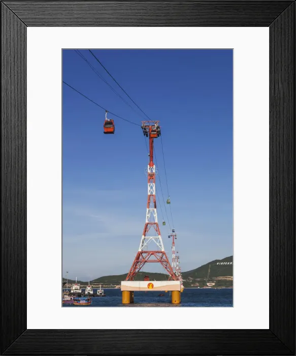 Framed Print : Vietnam, Nha Trang, Vinpearl Resort Cable Car Framed Print : Vietnam, Nha Trang, Vinpearl Resort Cable Car