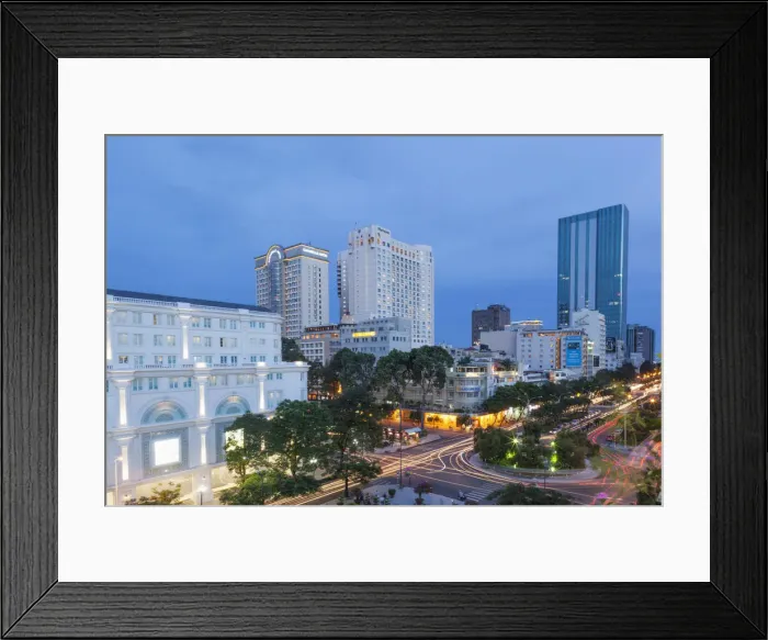 Framed Print : Vietnam, Ho Chi Minh City, City Skyline Framed Print : Vietnam, Ho Chi Minh City, City Skyline