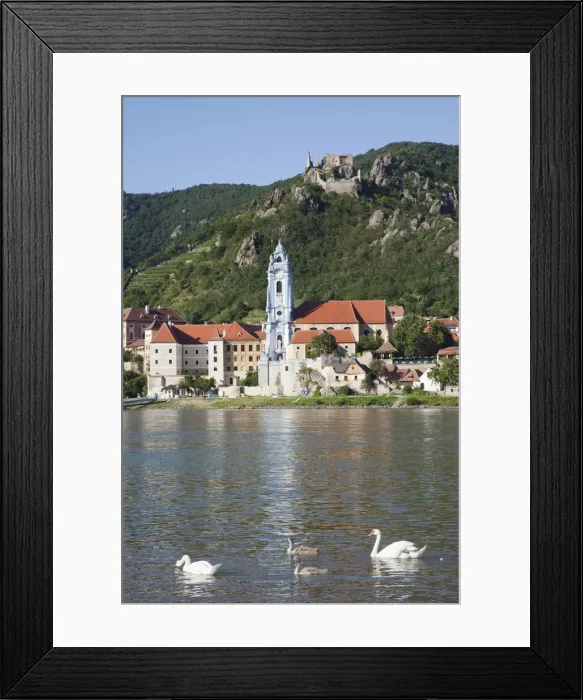 Framed Print : Austria, Wachau, Durnstein and The Danube River Framed Print : Austria, Wachau, Durnstein and The Danube River