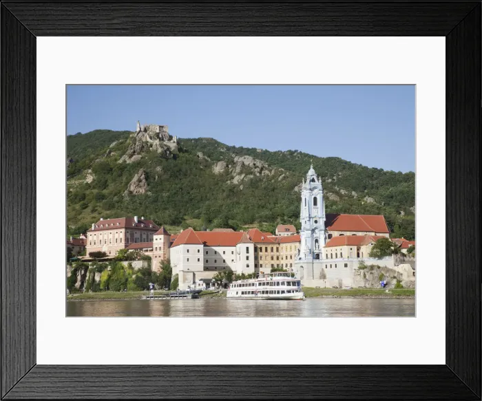 Framed Print : Austria, Wachau, Durnstein and The Danube River Framed Print : Austria, Wachau, Durnstein and The Danube River