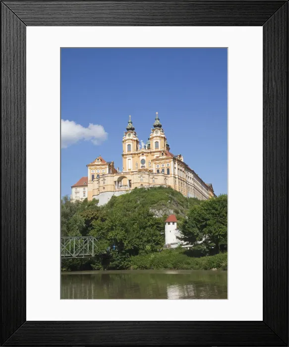 Framed Print : Austria, Wachau, Melk, The Abbey and Danube River Framed Print : Austria, Wachau, Melk, The Abbey and Danube River