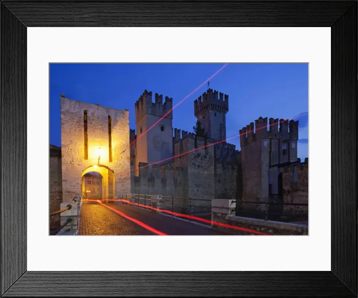 Framed Print : Italy, Lombardy, Lake Garda, Simione, Simione Castle Framed Print : Italy, Lombardy, Lake Garda, Simione, Simione Castle