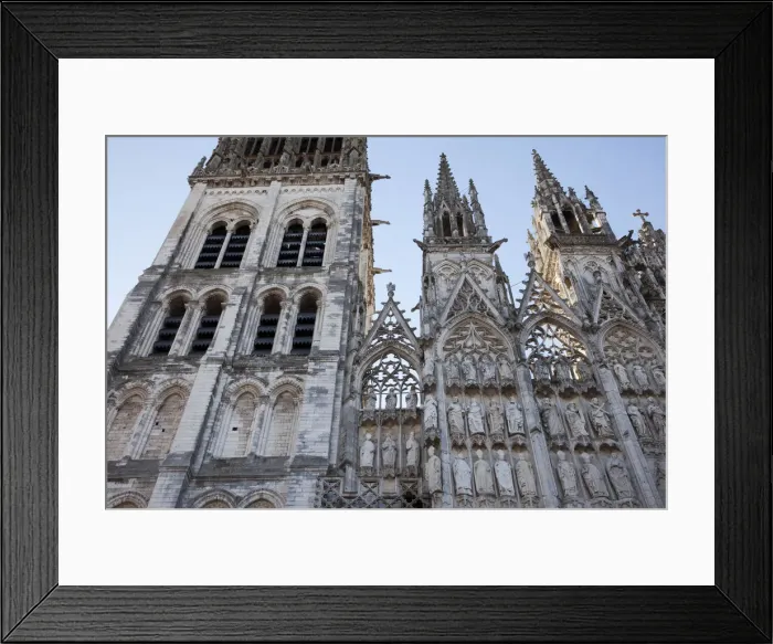 Framed Print : France, Normandy, Rouen, Rouen Cathedral, The West Facade Framed Print : France, Normandy, Rouen, Rouen Cathedral, The West Facade