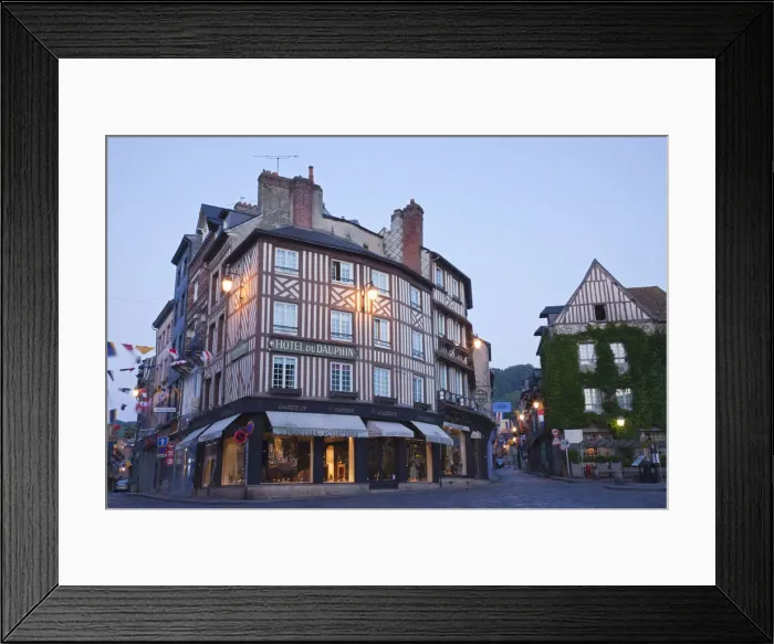 Framed Print : France, Normandy, Honfleur, Street Scene