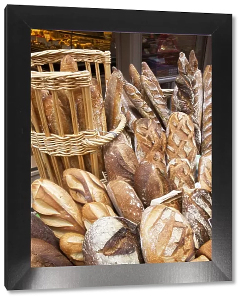 France, Normandy, Honfleur, Bread Shop Display