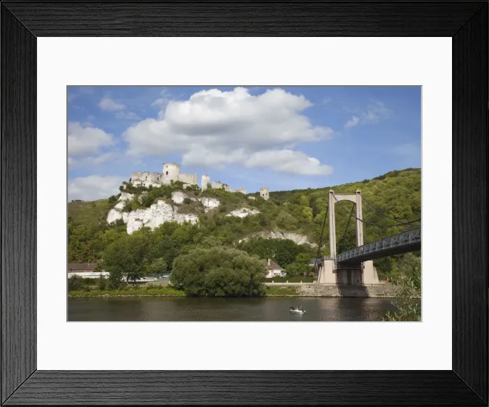 Framed Print : France, Normandy, Les Andelys, Gaillard Castle and River Seine Framed Print : France, Normandy, Les Andelys, Gaillard Castle and River Seine