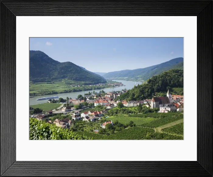 Framed Print : Austria, Wachau, Spitz and Danube River Framed Print : Austria, Wachau, Spitz and Danube River