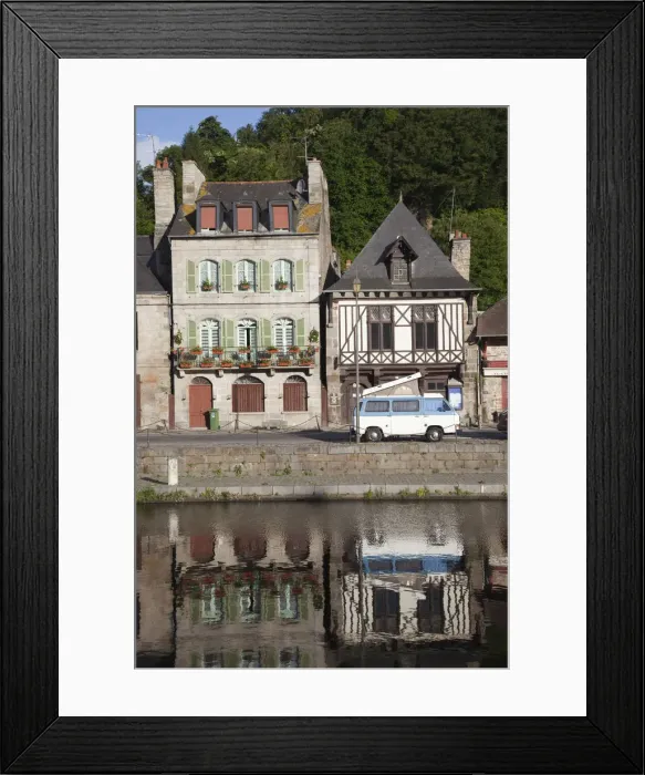 Framed Print : France, Brittany, Cotes-D Armor, Dinan, The Port and River Rance Framed Print : France, Brittany, Cotes-D Armor, Dinan, The Port and River Rance
