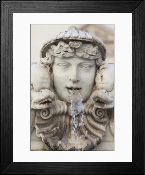 Framed Print : Italy, Rome, Piazza Navona, Moro Fountain, Fountain Detail Framed Print : Italy, Rome, Piazza Navona, Moro Fountain, Fountain Detail