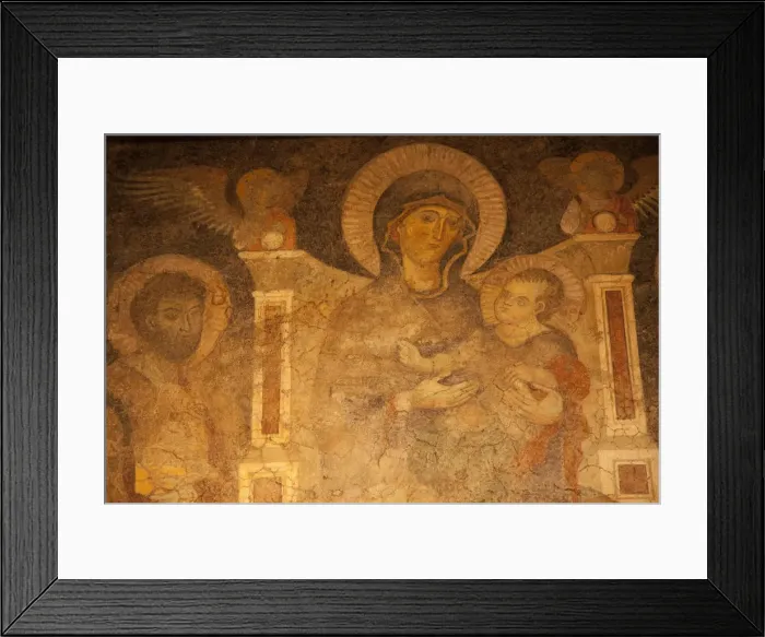 Framed Print : Italy, Rome, The Forum, Temple of Romulus, Early Christian Mural depicting Madonna Framed Print : Italy, Rome, The Forum, Temple of Romulus, Early Christian Mural depicting Madonna
