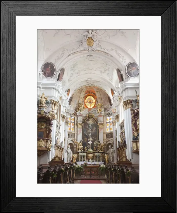 Framed Print : Austria, Wachau, Durnstein, Durnstein Monastery, Baroque Interior Framed Print : Austria, Wachau, Durnstein, Durnstein Monastery, Baroque Interior