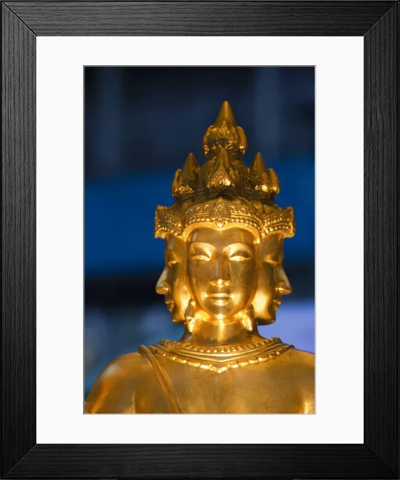 Framed Print : Thailand, Bangkok, Erawan Shrine, Statue of Hindu God Brahma aka Phra Phrom Framed Print : Thailand, Bangkok, Erawan Shrine, Statue of Hindu God Brahma aka Phra Phrom