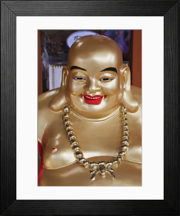 Framed Print : Japan, Tokyo, Asakusa, Laughing Buddha Statue Framed Print : Japan, Tokyo, Asakusa, Laughing Buddha Statue