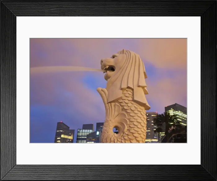 Framed Print : Singapore, Merlion Statue Framed Print : Singapore, Merlion Statue