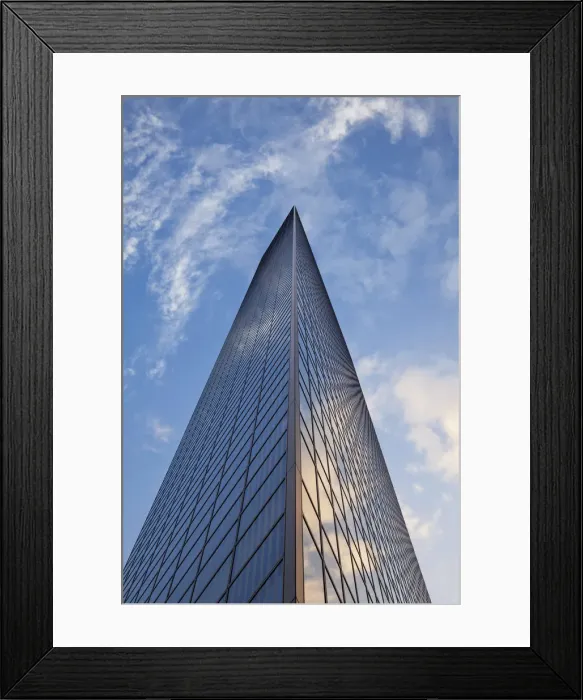 Framed Print : Japan, Tokyo, Shiodome, Dentsu Tower Building, Architect Jean Nouvel