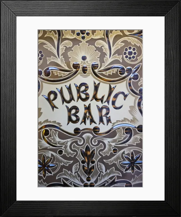 Framed Print : England, London, Westminster, Pub Window Framed Print : England, London, Westminster, Pub Window