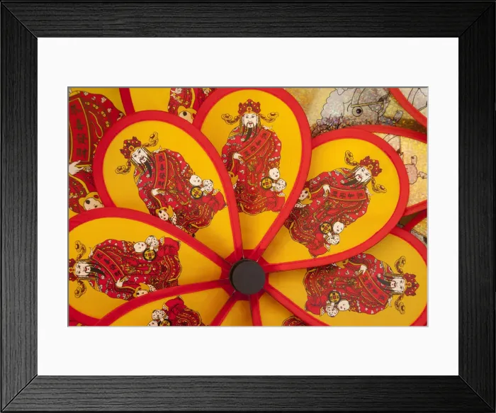 Framed Print : China, Hong Kong, Stanley Market, Detail of Fans Framed Print : China, Hong Kong, Stanley Market, Detail of Fans
