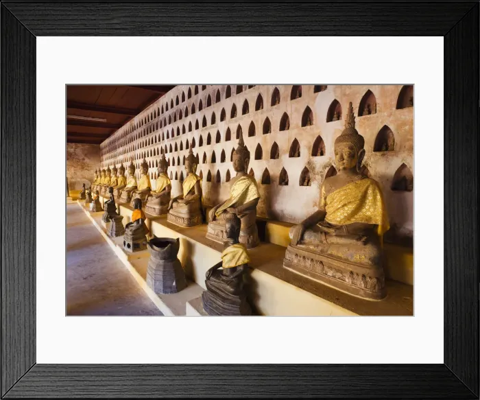 Framed Print : Laos, Vientiane, Wat Sisaket, Buddha Statues Framed Print : Laos, Vientiane, Wat Sisaket, Buddha Statues