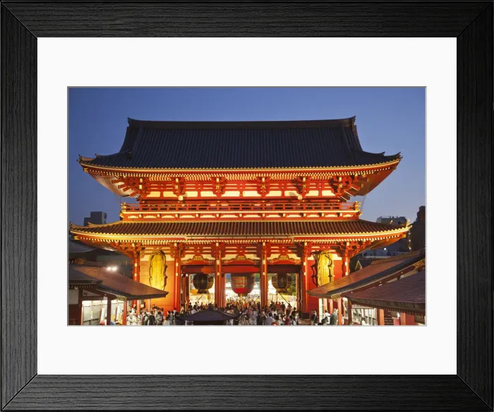 Framed Print : Japan, Tokyo, Asakusa, Asakusa Kannon Temple, Hozomon Gate and Temple Pagoda Framed Print : Japan, Tokyo, Asakusa, Asakusa Kannon Temple, Hozomon Gate and Temple Pagoda