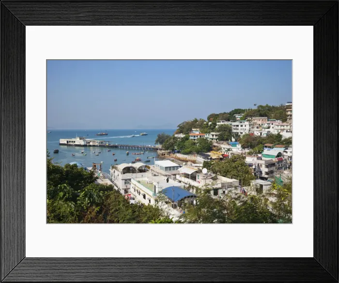 Framed Print : China, Hong Kong, Lamma Island, Yung Shue Wan Framed Print : China, Hong Kong, Lamma Island, Yung Shue Wan