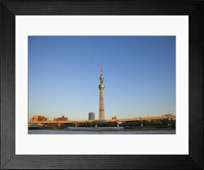 Framed Print : Japan, Tokyo, Asakusa, Sky Tree Tower and Sumida River, Architect Nikken Sekkei Framed Print : Japan, Tokyo, Asakusa, Sky Tree Tower and Sumida River, Architect Nikken Sekkei