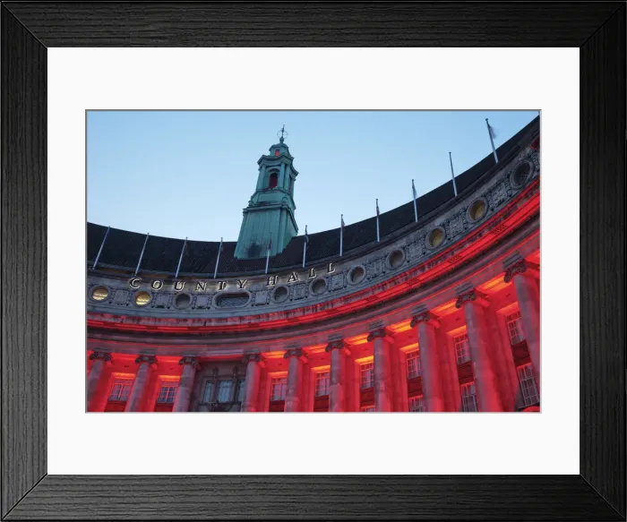 Framed Print : England, London, Embankment, County Hall Building Framed Print : England, London, Embankment, County Hall Building