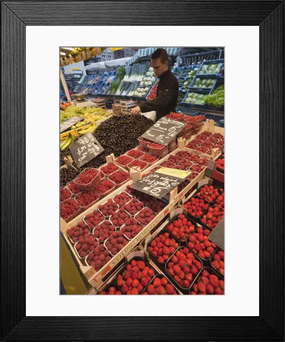 Framed Print : Belgium, Brugge, Market Place, Fruit and Vegetable Market Framed Print : Belgium, Brugge, Market Place, Fruit and Vegetable Market